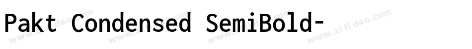 Pakt Condensed SemiBold字体转换